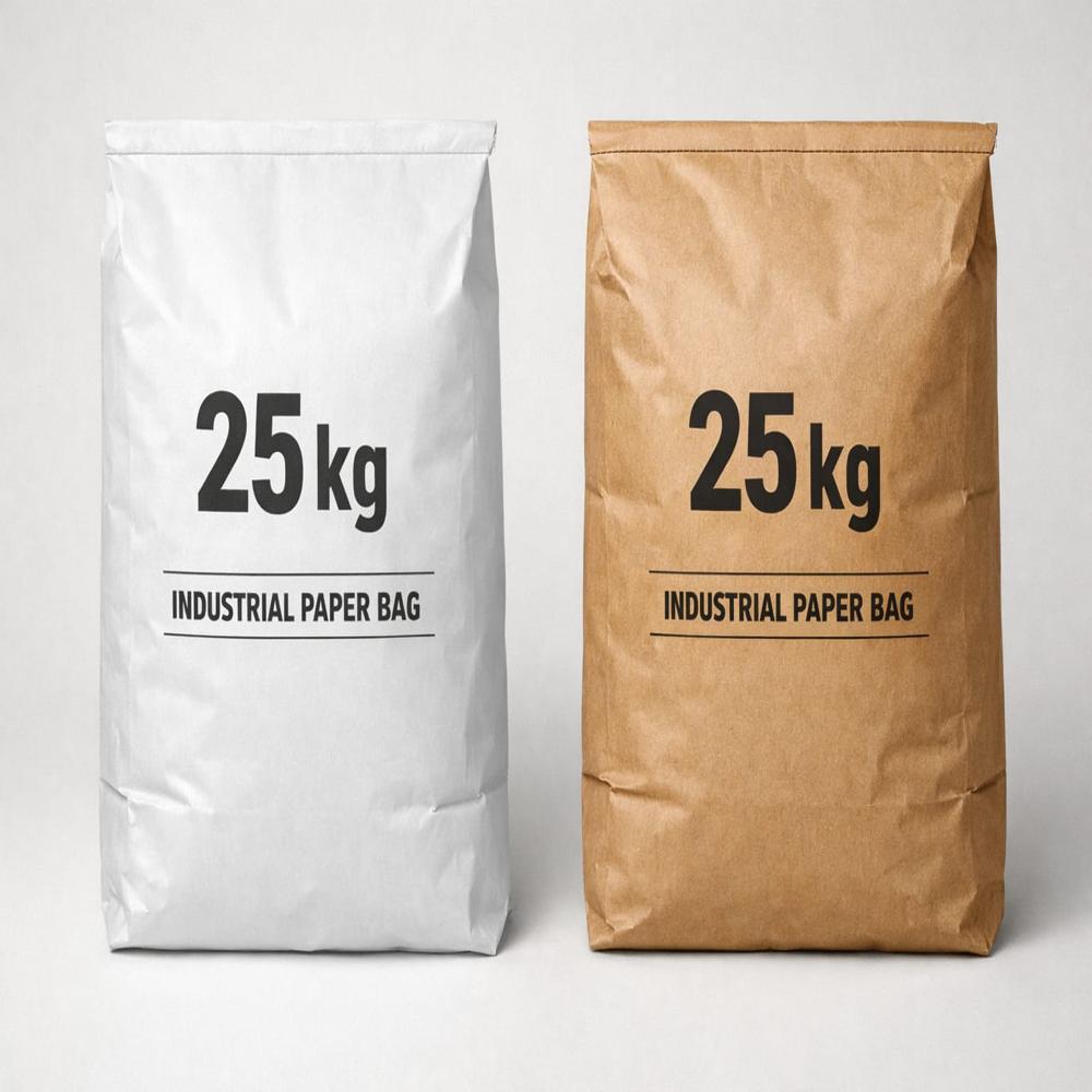 4ply Multiplayer White Paper Bag Bottom Paste Open Mouth