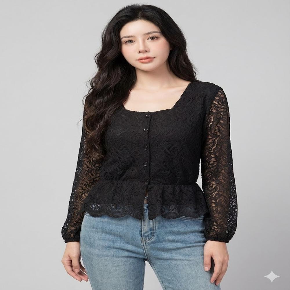 Ladies Western Black Tops