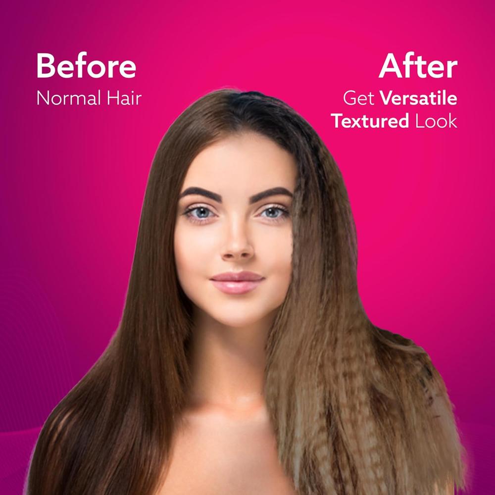 AGARO Hair Crimper for Women, Long Wide Ceramic Coated Plates, Crimping Machine for Hair, Fast heating, PTC Heating, Professional Hair Styling For Women 33908
