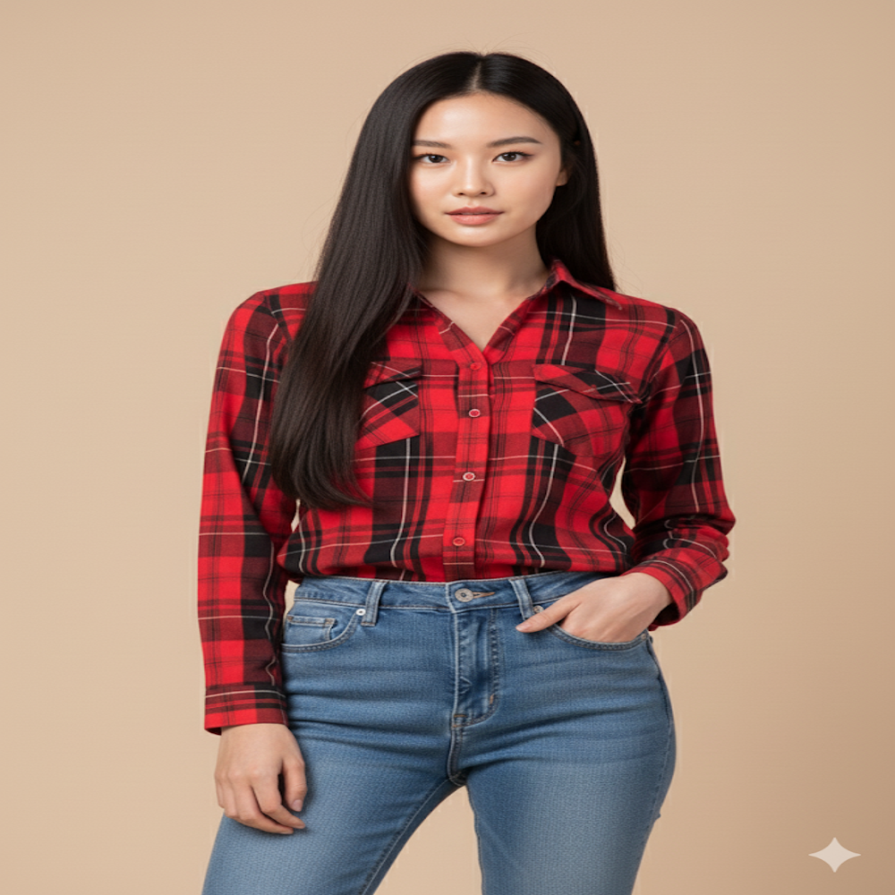 ladies checked shirt