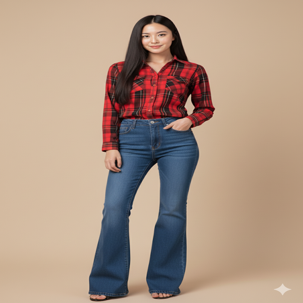ladies checked shirt