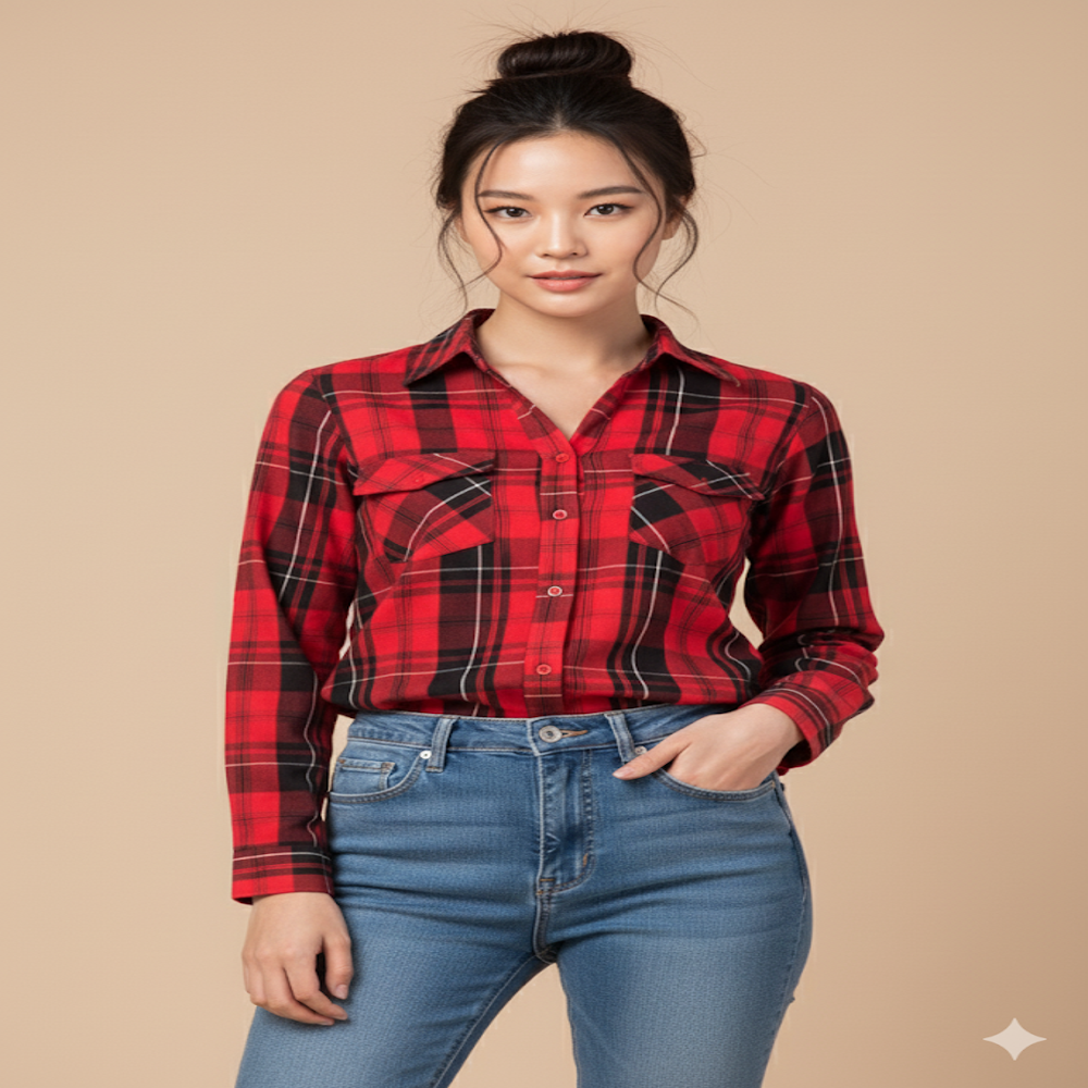 ladies checked shirt