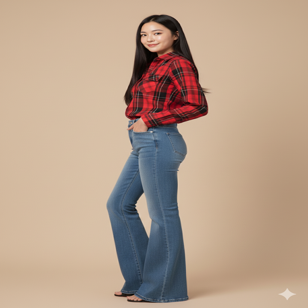 ladies checked shirt
