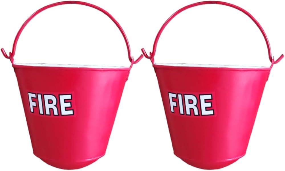 Fire Bucket Stand - Color: Red