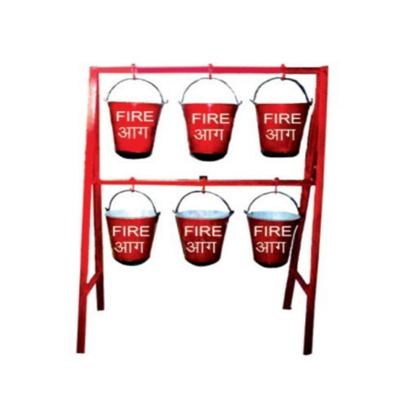 Fire Bucket Stand - Color: Red