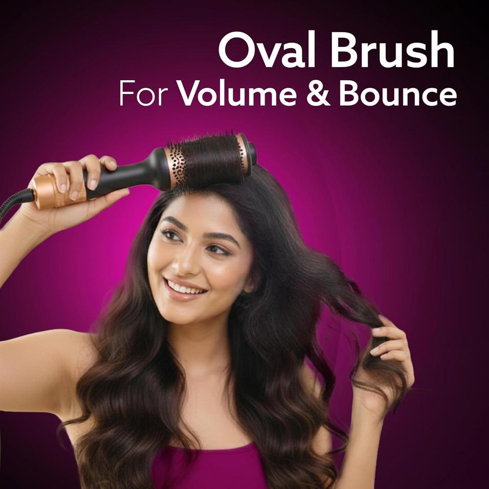 AGARO Hot Air Brush for Hair, Blow Dryer Brush, Volumizer & Styler, 1200W HV2179  33628