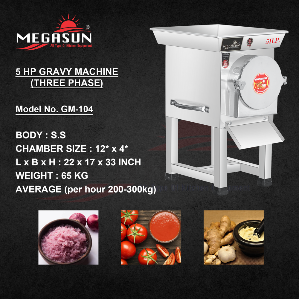 5 Hp Gravy Machine - Capacity: 50 Kg/hr