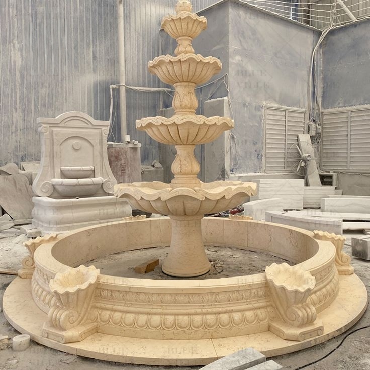 Carved Marble Fountain