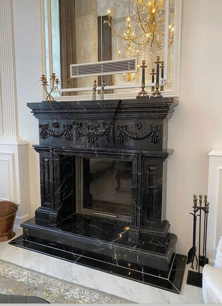 Black Marble Fireplace