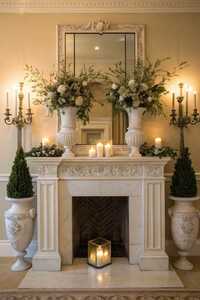 White Marble Fireplace