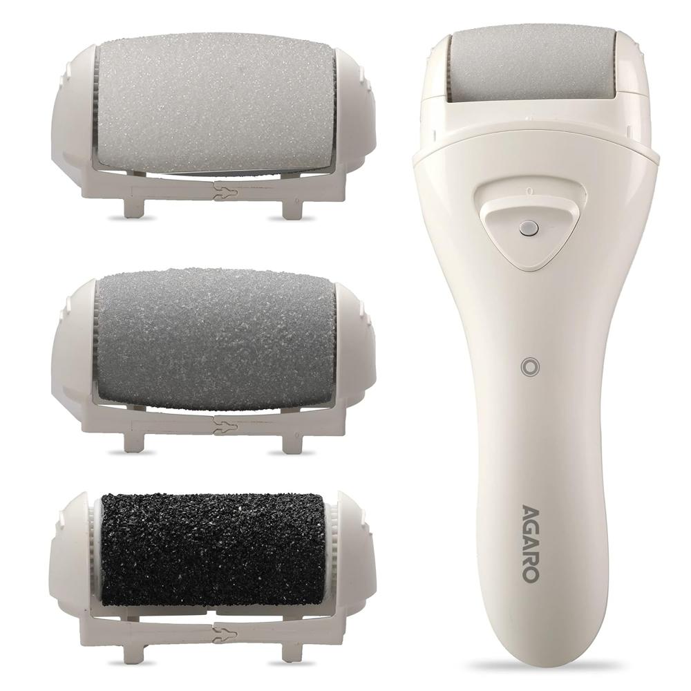 AGARO  Callus Remover with 3 Interchangeable Head Rollers, Rechargeable for Foot Care, Callus & Dead Skin Removal  33528