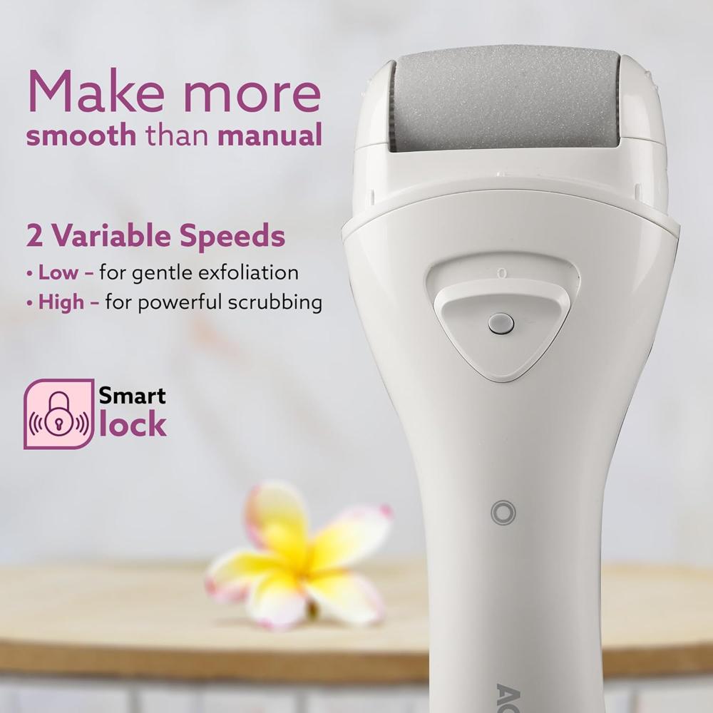 AGARO  Callus Remover with 3 Interchangeable Head Rollers, Rechargeable for Foot Care, Callus & Dead Skin Removal  33528