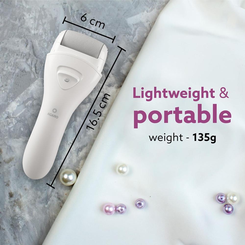AGARO  Callus Remover with 3 Interchangeable Head Rollers, Rechargeable for Foot Care, Callus & Dead Skin Removal  33528