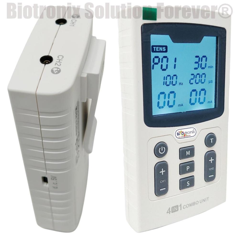 Professional Combi 4 In 1 Electrotherapy Device for Pain Relief and Rehabilitation