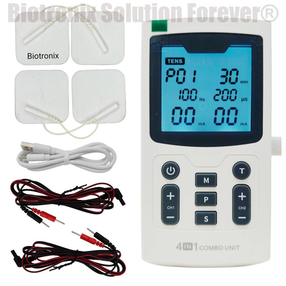 Professional Combi 4 In 1 Electrotherapy Device for Pain Relief and Rehabilitation