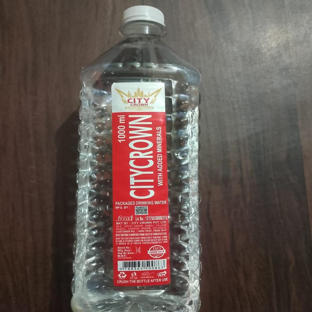 City Crown Drinking Water Bottle - Capacity: 250ml To 1000ml Ltr