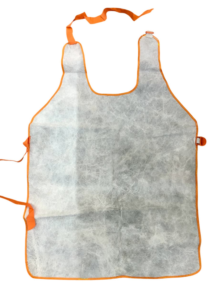 White Split Leather Apron