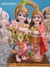 Marble Radha Krishna Statue - Height: 18 Inch