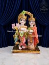 Marble Radha Krishna Statue - Height: 18 Inch