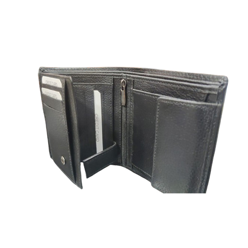 Black Color 3 Fold Wallet
