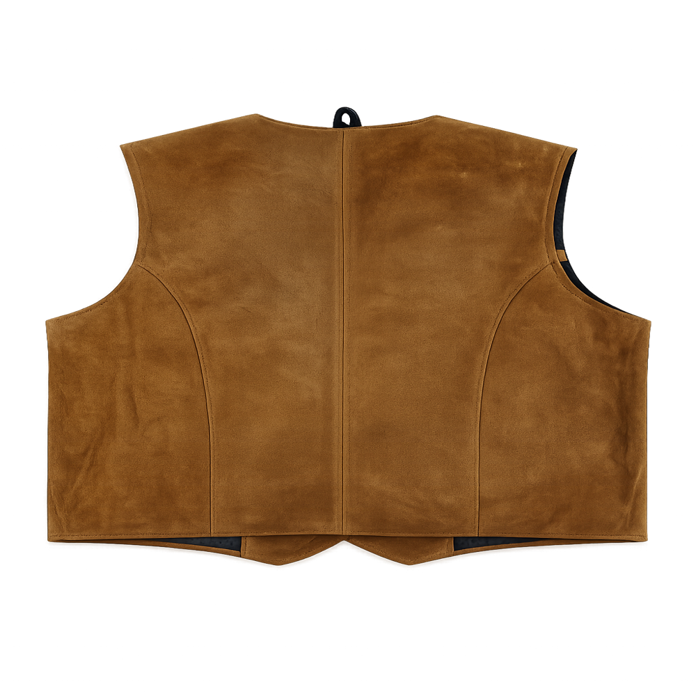 Mens Classic Leather Vest Jacket