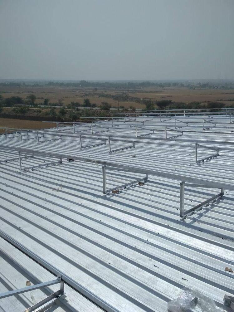 Aluminum Continue Rail Reverse Tilt Solar Panel Mounting Structure