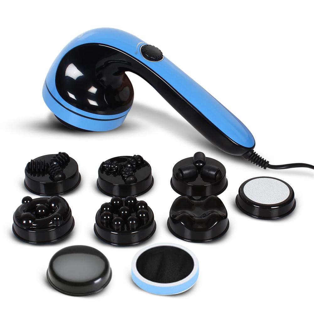 AGARO REGAL Electric Handheld Full Body Massager with 8 Massage Heads and Variable Speed Settings for Pain Relief and Relaxation, Back, Leg & Foot 33323