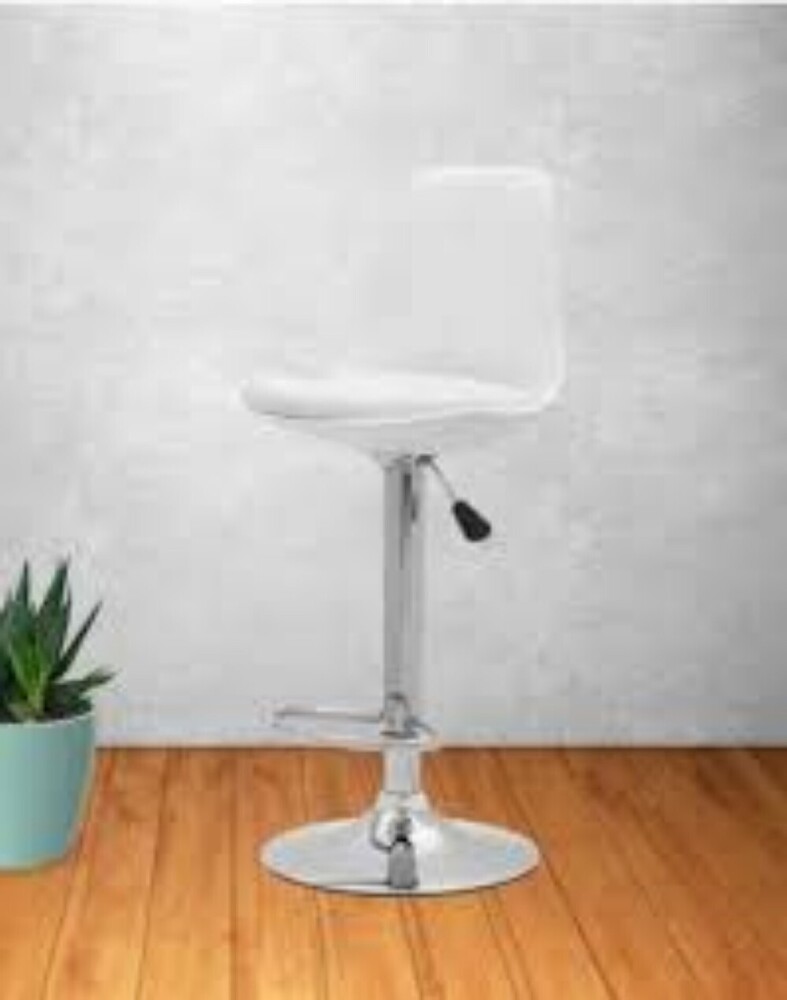 White Leather Bar Stool