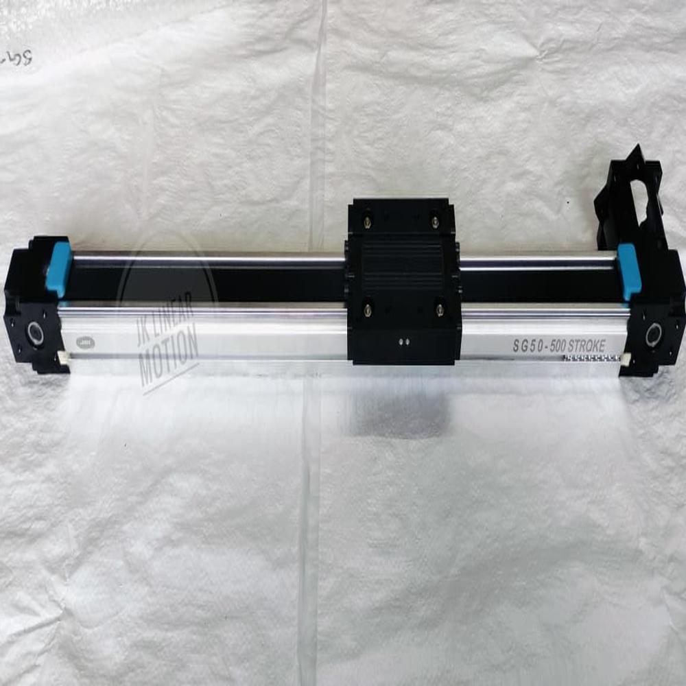 Sg 50-500 Stroke Belt Actuator W/o Motor - Aluminum Extrusion, 50mm Profile, 500mm Stroke | Precision Bearing Blocks, 0.04mm Repeatability, Belt Drive, Ip20, Multi-mount