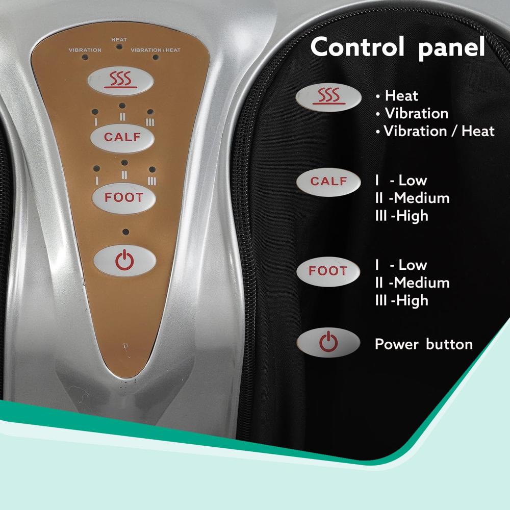 AGARO Amaze Foot & Calf Massager, Rolling & Kneading Massage, Vibration, Lukewarm Heat, Calf/Foot Massage Each with 3 Intensity Levels, everyday Relief, Muscle Relaxation & Increases Blood Circulation 33320