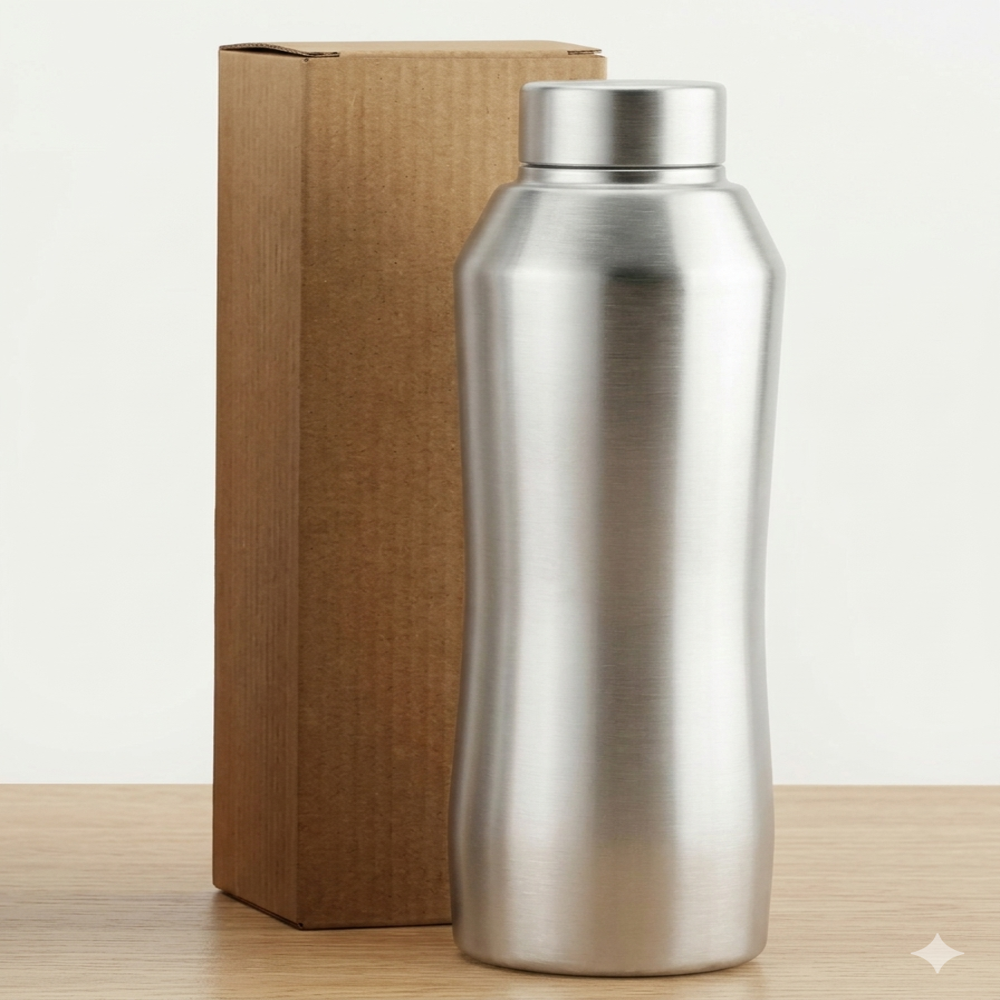 Stainless Steel Single Wall Curvy Bottle