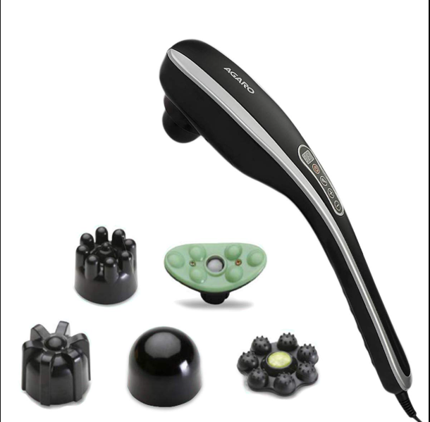 AGARO MARVEL Electric Handheld Full Body Hammer Massager with 5 Massage Heads, 5 Mode & 6 Speed Settings for Pain Relief & Relaxation, Back, Leg & Foot  33214