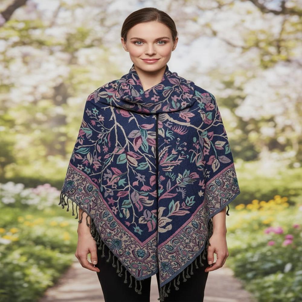 Pure wool jamawar square shawl