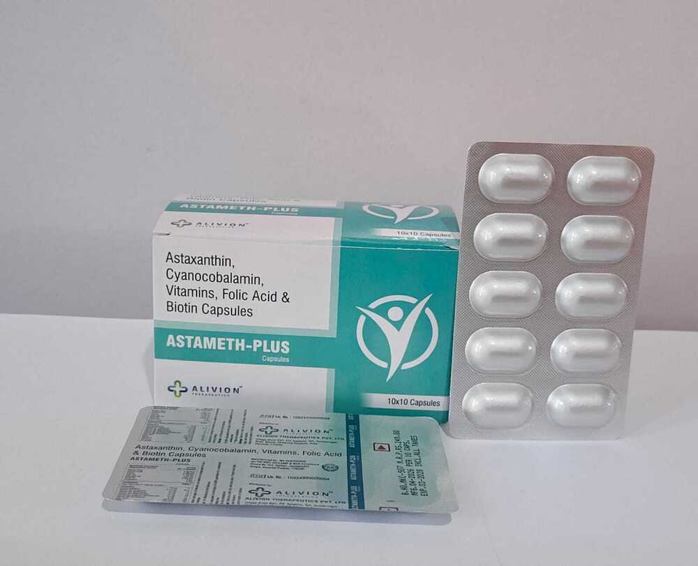 Astaxanthin Cyanocobalamin Vitamin Folic Acid And Biotin Capsule