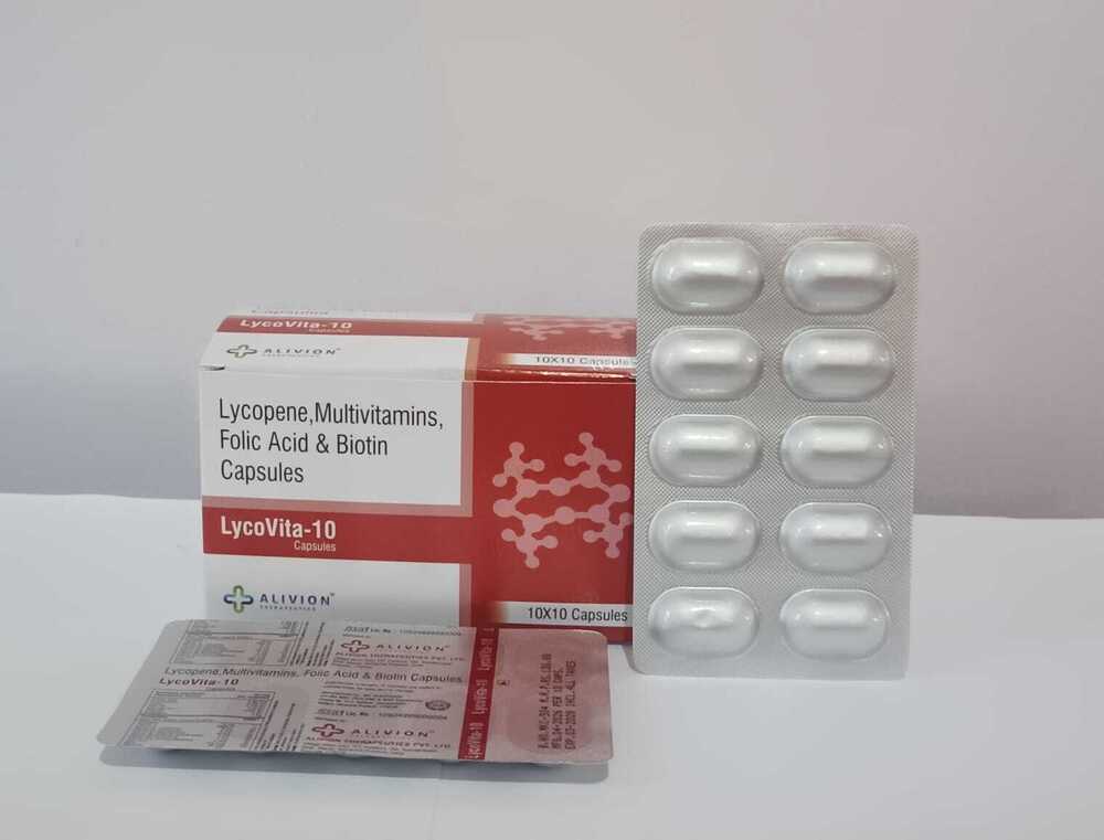 Lycopene Multivitamin Folic Acid Biotin Capsule