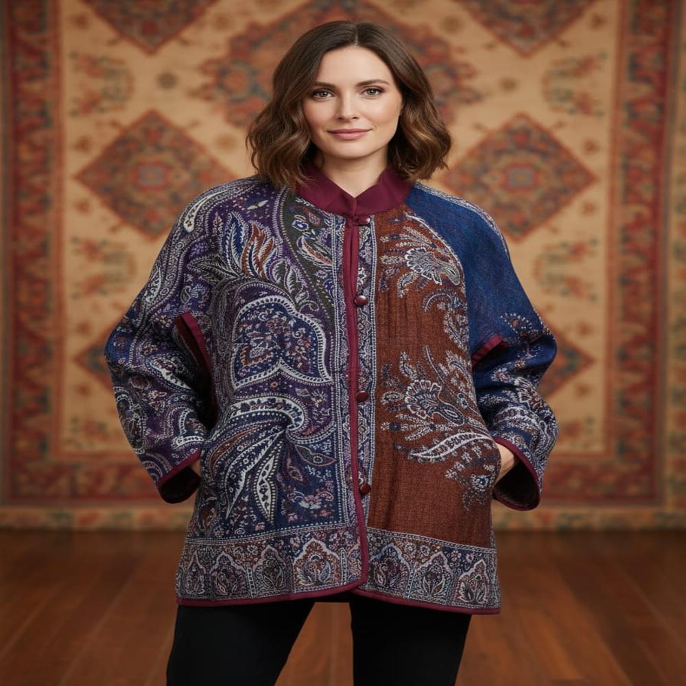 PURE WOOL JAMAWAR CAPE