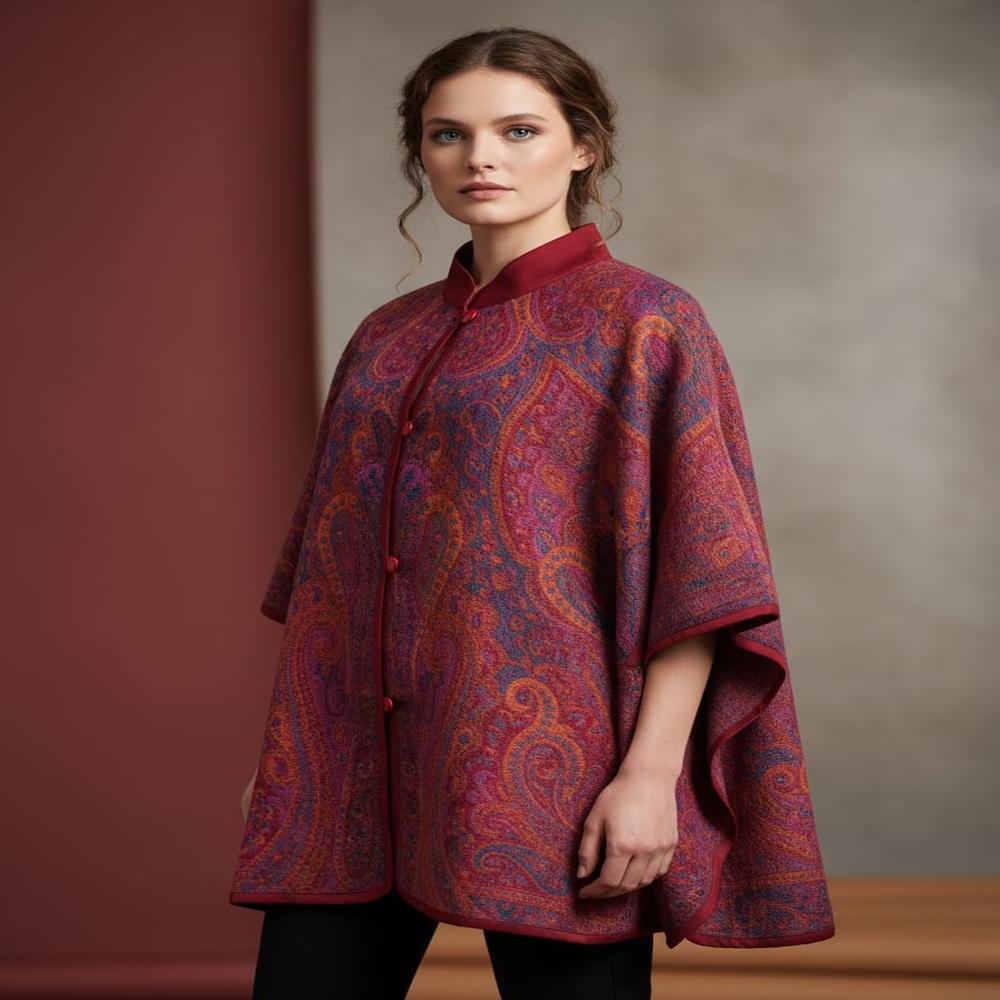 PURE WOOL JAMAWAR CAPE