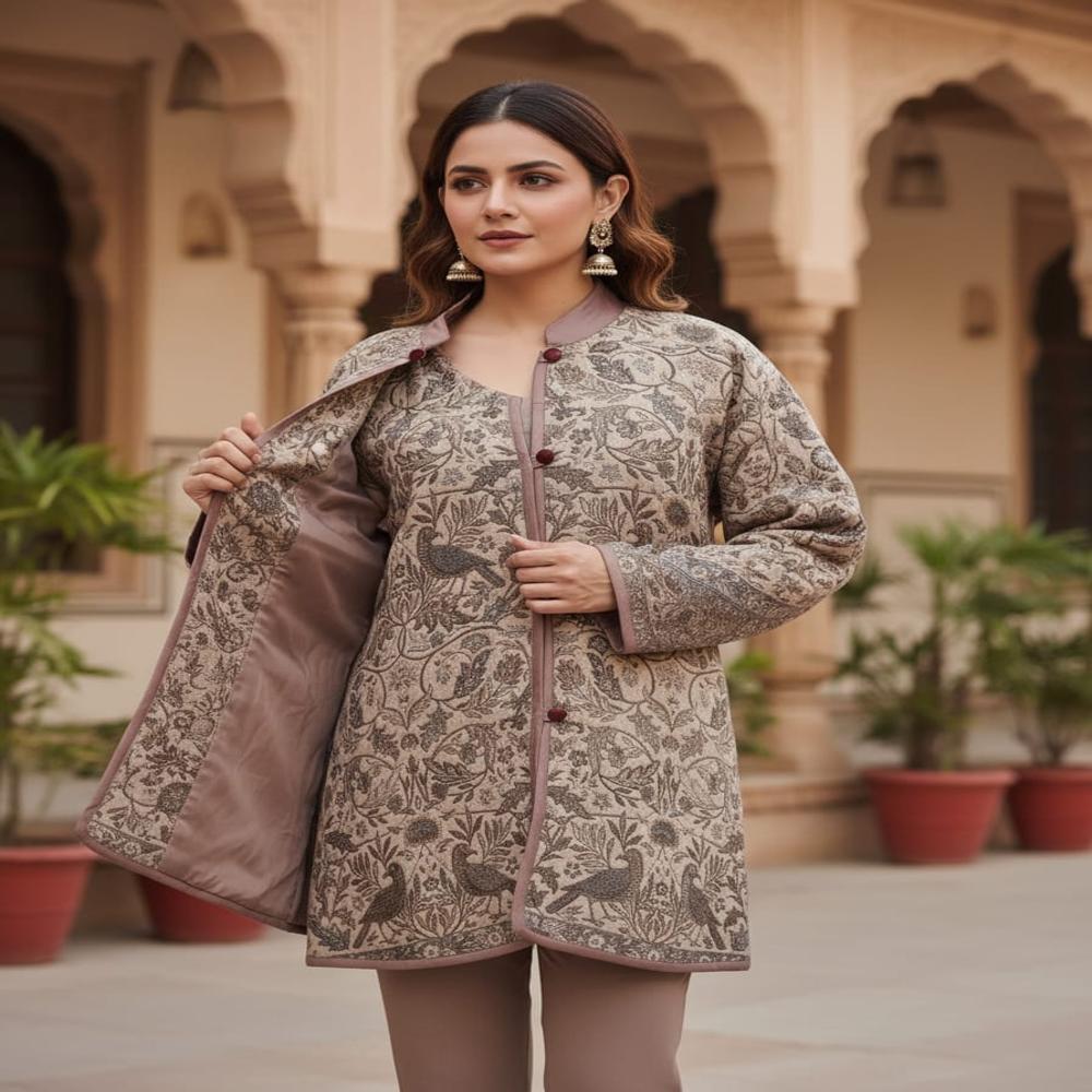 PURE WOOL JAMAWAR CAPE