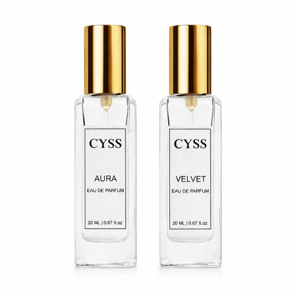 CYSS Aura+Velvet Long Lasting PARTY Perfume for Men 20 ML X 2