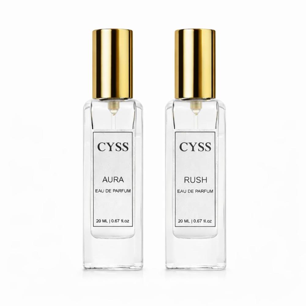 CYSS Aura+Rush Long Lasting PARTY Perfume for Men 20 ML X 2 Pcs