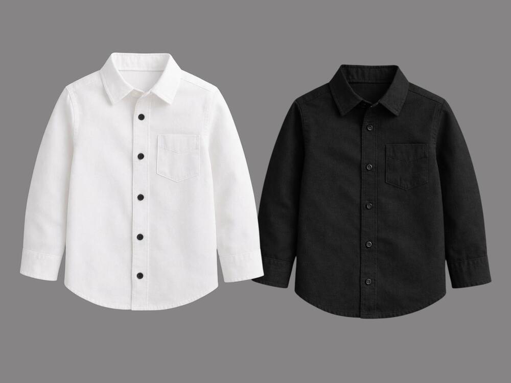 Plain Black and White Shirt
