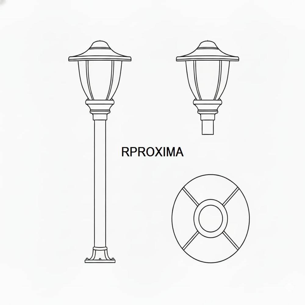 1 Meter Height Bollards Light - Color: Costumized