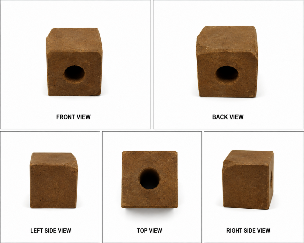 Hollow Ceramic Fire Brick - Alumina Block, 9x4x3 Inches, Customizable Color - Durability, Basic Refractoriness, Ideal For Furnaces And Fireplaces