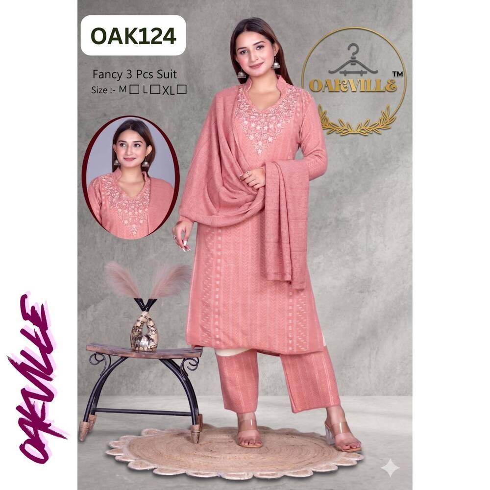 3 Piece Fancy Kurti Set