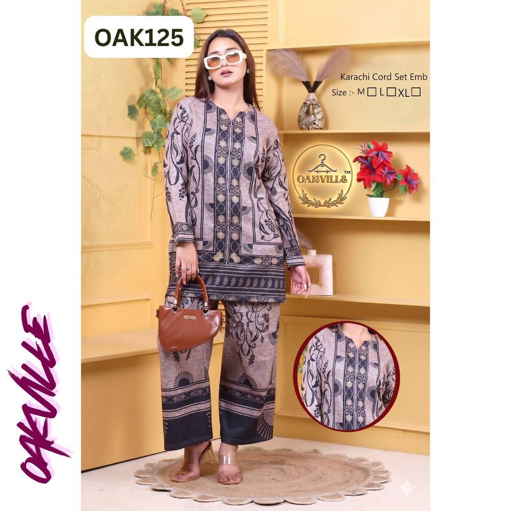 Embrodiery Karachi Cord Set