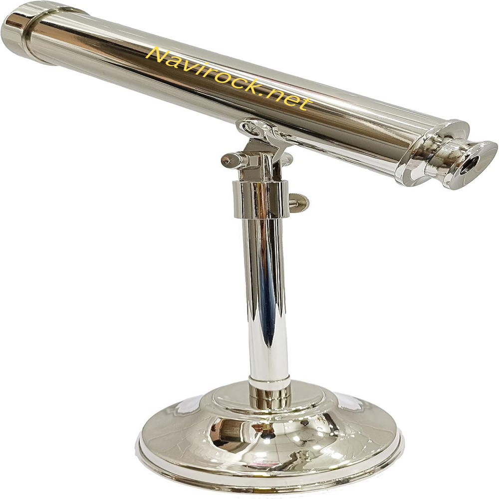 Vintage Style Nautical Single Barrel Brass Telescope Nickel Plated Finish Classic Navy Harbor Spyglass, Unique Maritime Gift & Decorative Collectible