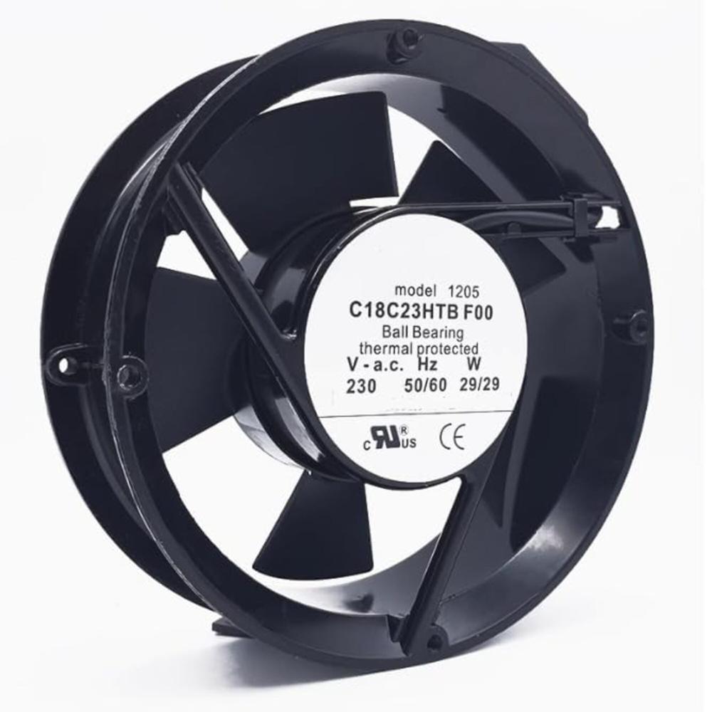 Costech C18C23Htb F00 230V Ac 29/29W 17050Mm Ball Bearing Industrial Inverter Axial Cooling Fan - Color: Black