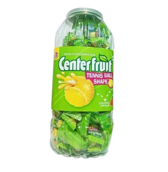 Center Fruit Tennis Ball Shape Pineapple Flavour Chewing Gum
