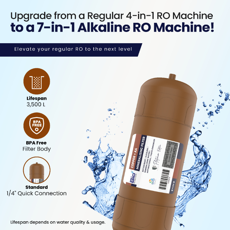 Bio+ Copper AA+ Mineralising 5 INCH Filter (Brown)