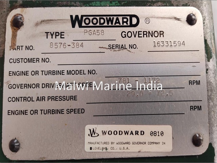 WOODWARD - PGA58 - GOVERNOR
